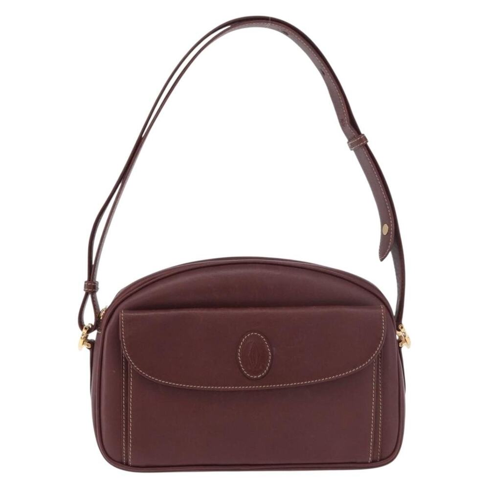 Cartier Leather Must Line Shoulder Bag Red